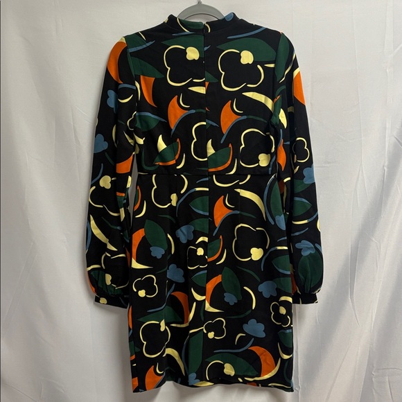 Boden Naomi Mod Print Jersey Dress Black Multi Size 4 - Picture 4 of 7